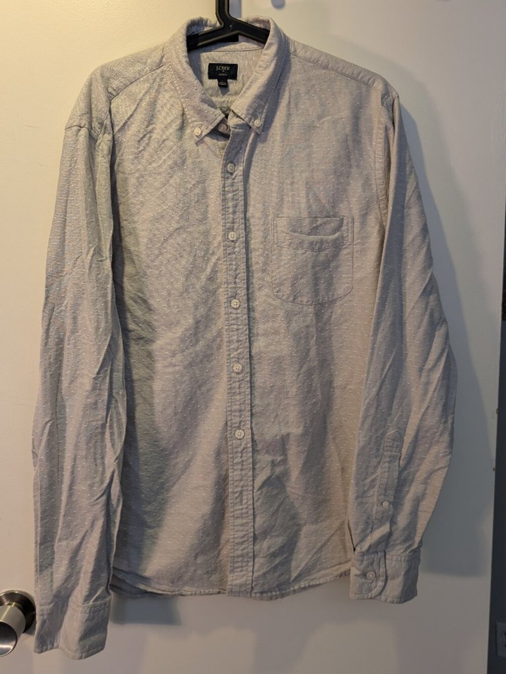 J Crew Cotton Button Up Shirt Men's Size Large Slim